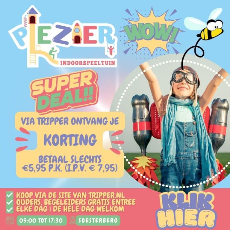 Korting bij Indoorspeeltuin Plezier via Tripper